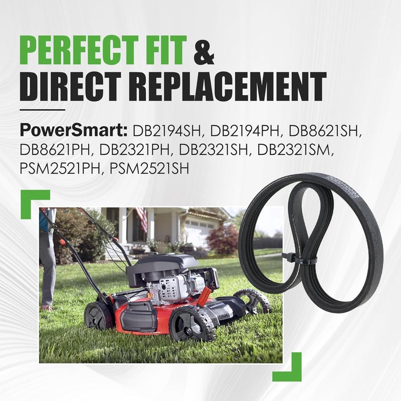 GEATaaT 302040092 حزام متعدد الأوتاد لجزازة العشب متوافق مع PowerSmart DB2194SH DB2194PH DB8621SH - Image 3